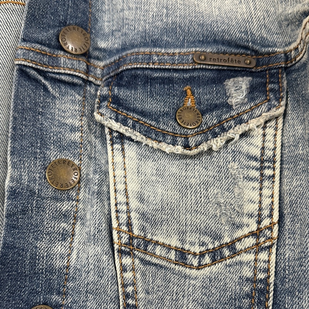 Retrofête Kerry Denim Romper, Small - Picture 3 of 4